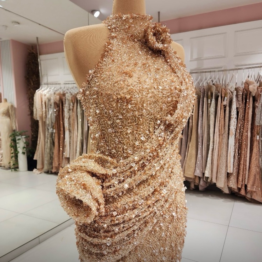 Flurim Crystal rose gold gown
